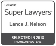 Lance Nelson Rated by Super Lawyers 2018