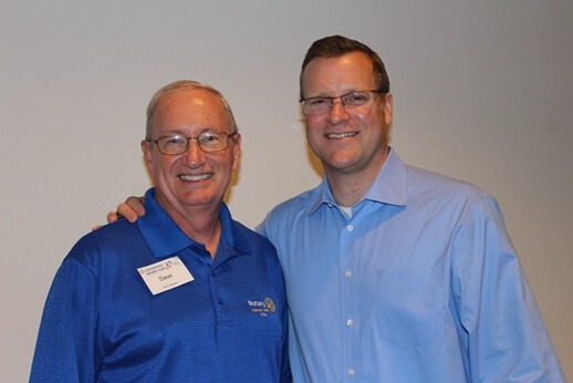 Photo (L to R): District Governor Dave Haradon and Tim Rayne