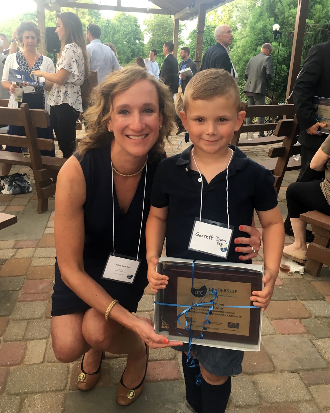 Lindsay Dunn and her son at the 2019 Leadership Chester County Graduation on June 6.